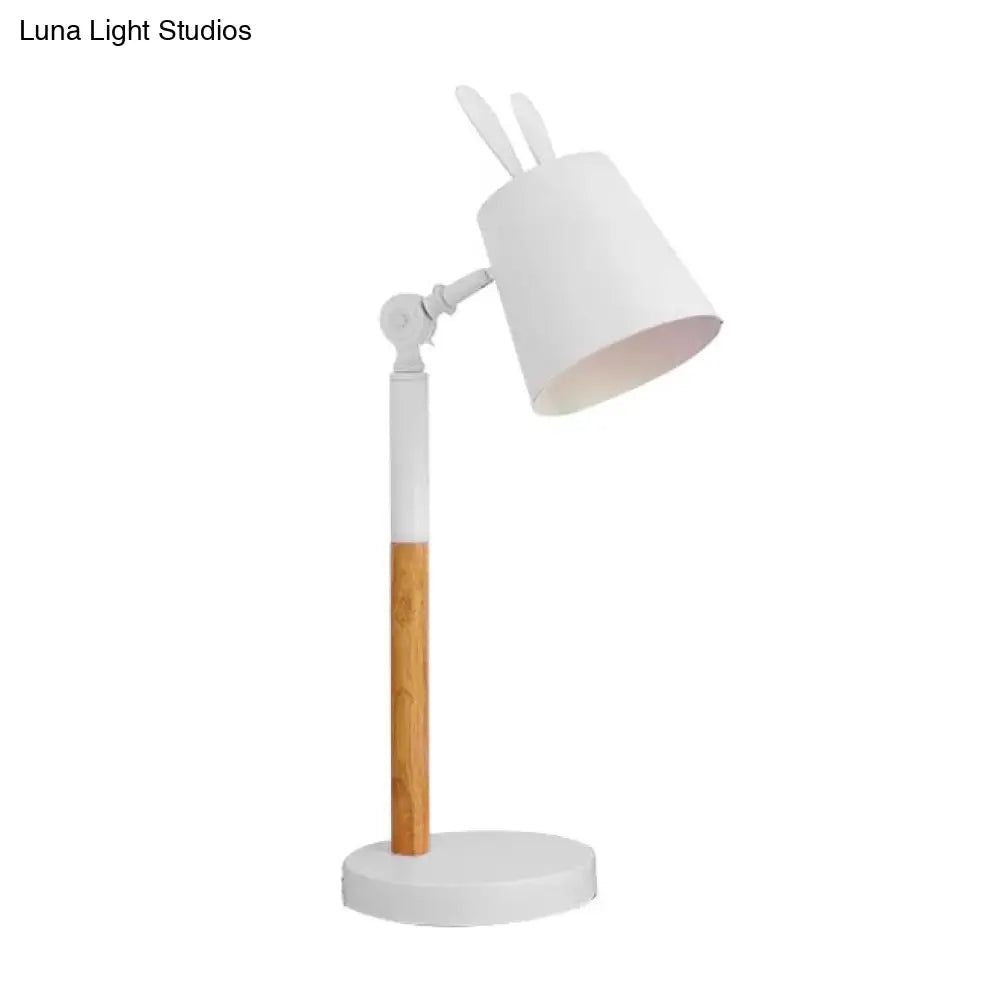 Rotatable Metal Bunny Desk Light - Modern Stylish Lamp (White Finish)