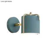 Rotatable Metal Cylinder Wall Light - Modern Macaron Loft Sconce For Bedroom Mirror