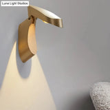 Rotatable Oval Wall Sconce - Modern Metal Led Bedside Light In White/Black/Gold Finish