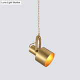 Rotating Brass Torch Pendant Light: Postmodern Metal Ceiling Hanging Lamp For Living Room
