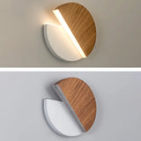 Rotating Nordic Led Wall Lamp In Round Disc Shape - Acrylic Indoor Light Fixture