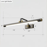 Rotating Tube Wall Vanity Light - Traditional Metal Led Bathroom Lighting Fixture