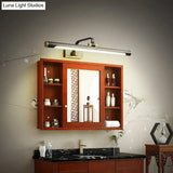 Rotating Tube Wall Vanity Light - Traditional Metal Led Bathroom Lighting Fixture