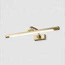 Rotating Tube Wall Vanity Light - Traditional Metal Led Bathroom Lighting Fixture Brass / 17
