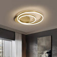 Round Acrylic Flush Ceiling Light - Coffee/Gold Led Flush-Mount Fixture Small/Medium/Large Gold /