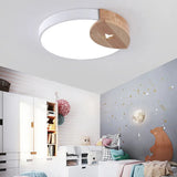 Round Acrylic Led Ceiling Light With Wood Guard - 9’/12’/20’ Diameter Warm/White White / 12’