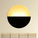 Round Acrylic Led Wall Sconce - Simplicity At Its Finest (White/Black) Black