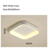 Round/Square/Triangle Modern Led Ceiling Lights For Living Room Bedroom Study Dimmable + Rc Lamp