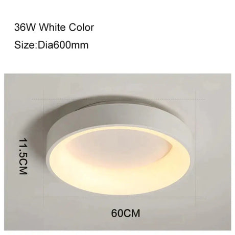Round/Square/Triangle Modern Led Ceiling Lights For Living Room Bedroom Study Dimmable + Rc Lamp