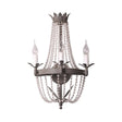 Rustic Beaded Wall Mounted Lighting - 2/3 Light Metallic Sconce Fixture For Bedroom Sizes: 8/10/12 W