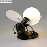 Rustic Bee Sconce Light - Single Bulb Metal Wall Lamp For Kindergarten Child Bedroom