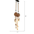 Rustic Brown Naked Bulb Pendant Light - Restaurant Suspension Lamp With Rope Fixture / Cylinder