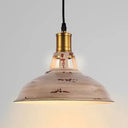 Rustic Copper/Beige/Rust/Gray Barn Pendant Light – Farmhouse-Wrought Iron 1-Light Fixture For