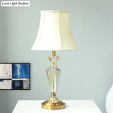 Rustic Crystal Bell Paneled Night Light - Living Room Lamp (White)