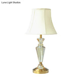 Rustic Crystal Bell Paneled Night Light - Living Room Lamp (White)