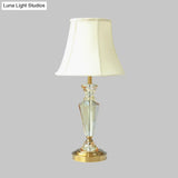 Rustic Crystal Bell Paneled Night Light - Living Room Lamp (White)