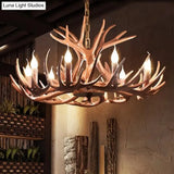 Rustic Deer Horn Resin Chandelier - Dining Room Suspension Light Fixture