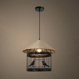 Rustic Hemp Rope Pendant Light Fixture In Brown - Vintage Wrapped Hanging Lamp With 1 Bulb / E