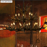 Rustic Resin Chandelier - Black Candle Pendant 6/8/10 Heads Perfect For Restaurants Hanging Ceiling