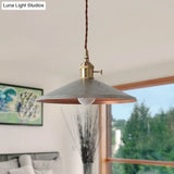 Rustic Saucer Shade Pendant Light With Adjustable Cord - Silver/Red/Blue