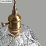 Scalloped Glass Pendant Light For Simple Dining Room Elegance