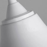 Modern Scalloped Shade Ceiling Pendant - 10/12 Width 1 Bulb Metal White