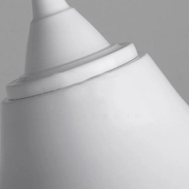 Modern Scalloped Shade Ceiling Pendant - 10/12 Width 1 Bulb Metal White