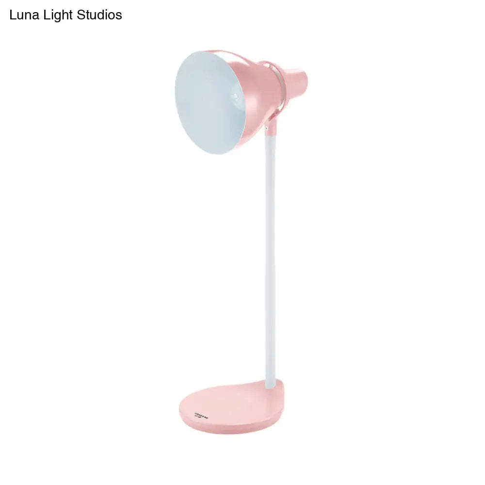 Scarlett - Bendable Reading Lamp: Horn Shade Macaron Iron Desk Light
