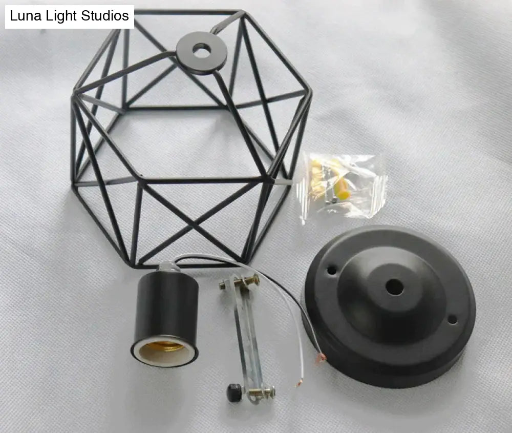 Scarlett Vintage Industrial Iron Cage Led Ceiling Lights Ceiling