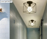 Scarlett Vintage Industrial Iron Cage Led Ceiling Lights Ceiling