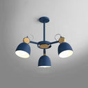 Semi Flush Dome Light With Adjustable Wood Joint For Modern Close-To-Ceiling Lighting 3 / Blue