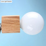 Semi Flush Industrial Ceiling Lamp With Wood Accents - 3/5-Light Metal Open Bulb Fixture For Bedroom