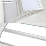 Silver Led Bedroom Flush Light Fixture