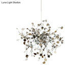 Silver Metal Led Pendant Light Fixture For Modern Living Rooms