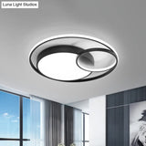 Simple Acrylic Led Ceiling Light Fixture - Circular Flush Mount Lamp For Dorm Room’