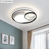 Simple Acrylic Led Ceiling Light Fixture - Circular Flush Mount Lamp For Dorm Room’
