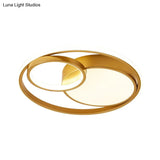Simple Acrylic Led Ceiling Light Fixture - Circular Flush Mount Lamp For Dorm Room’