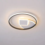Simple Acrylic Led Flush Mount Ceiling Lamp Round And Square Design White-Black White/Warm Light