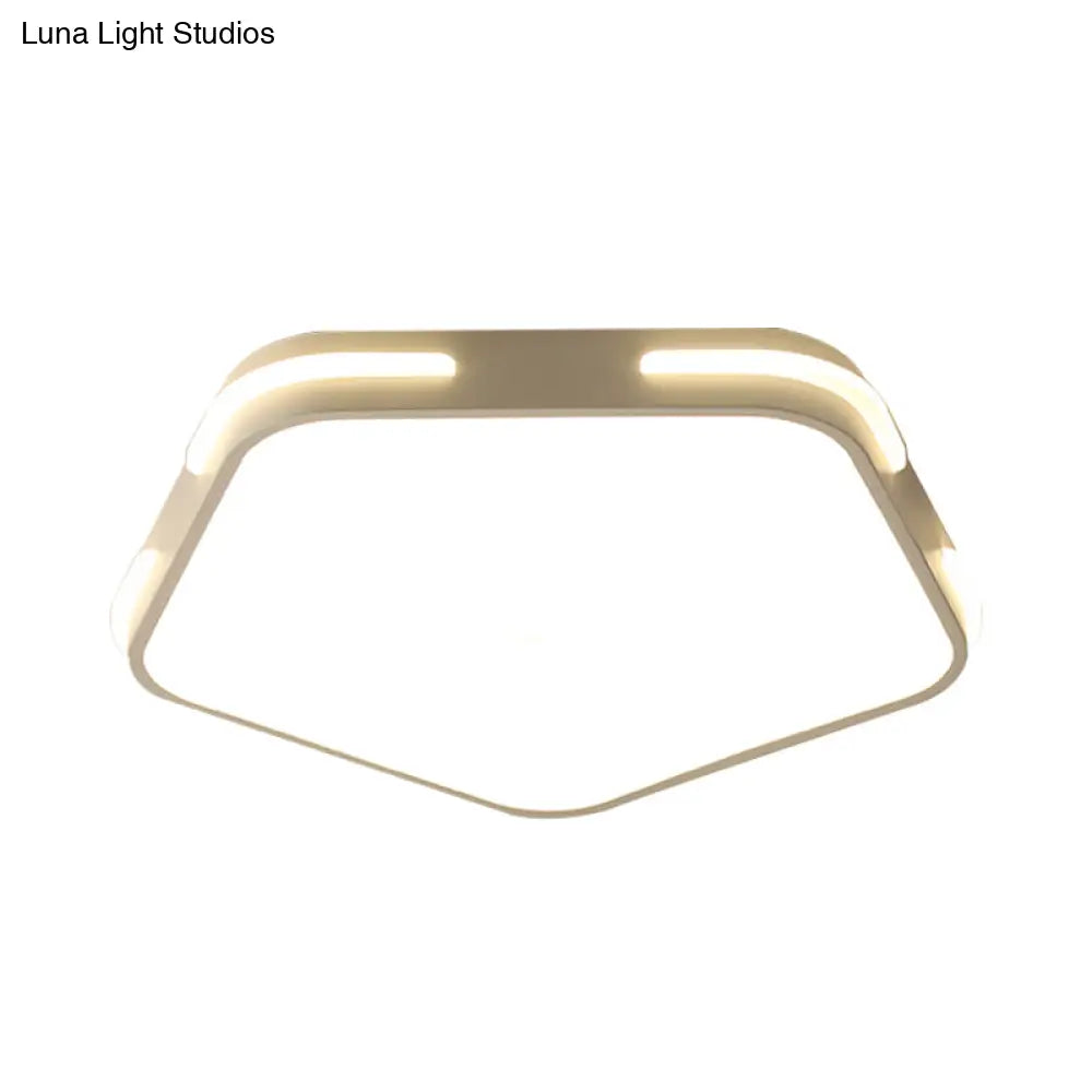 Simple Acrylic Pentagon Ceiling Light For Living Room Flush Mount