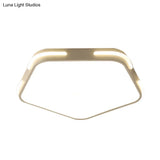 Simple Acrylic Pentagon Ceiling Light For Living Room Flush Mount