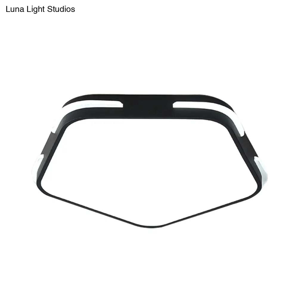 Simple Acrylic Pentagon Ceiling Light For Living Room Flush Mount