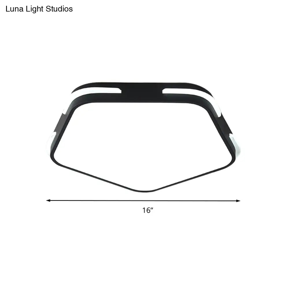 Simple Acrylic Pentagon Ceiling Light For Living Room Flush Mount