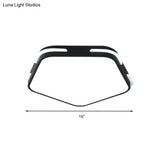 Simple Acrylic Pentagon Ceiling Light For Living Room Flush Mount
