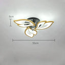 Simple And Modern Led Ceiling Lamp Atmospheric Household Crystal Lotus Flower Shape Warm Bedroom