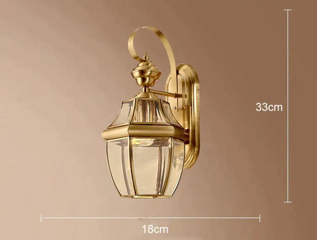 Simple Country Style of Outdoor Copper Wall Lamp M Copper Wall Lamps