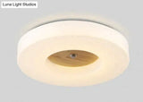 Simple Creative Home Round Solid Wood Ceiling Lamp