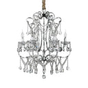 Simple Crystal Bedroom Chandelier - Curvy Design 5/6 Lights Silver Suspension Lighting 5 /