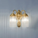 Simple Crystal Rod Wall Mount Light - Gold Sconce For Corridor 2 /