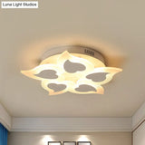 Simple Heart Acrylic Led Ceiling Light With Remote Dimming - Warm/White 18’/23’ Wide