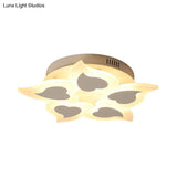Simple Heart Acrylic Led Ceiling Light With Remote Dimming - Warm/White 18’/23’ Wide